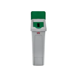 Slim Jim Single-Stream Recycling Station, 23 Gallon, Gray/Green (2185054)<Rubbermaid Sale