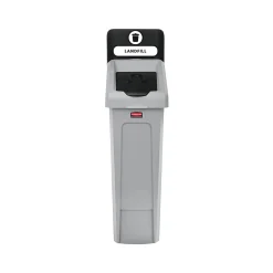 Slim Jim Single-Stream Recycling Station, 23 Gallon, Gray/Black (2185053)<Rubbermaid Best