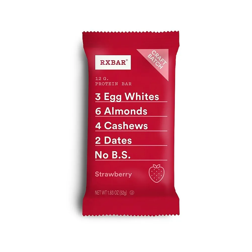 RX Bar Gluten-Free Strawberry Protein Bar, 1.83 oz., 12 Bars/Box (1-93908-00580)