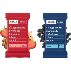 RX Bar Minis Protein Bars, Strawberry/Blueberry, 0.9 oz., 8 Bars/Box (19390800737)