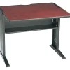 Computer Desks*Safco 48" Workstation Desk, Medium Oak/Mahogany (1931)