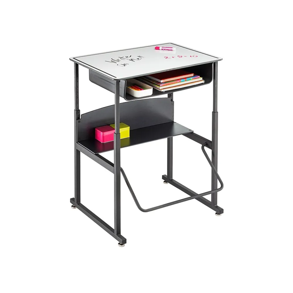 Standing Desks*Safco AlphaBetter 26" - 42" Plastic/Steel Adjustable Desk, White/Black (1204DE)