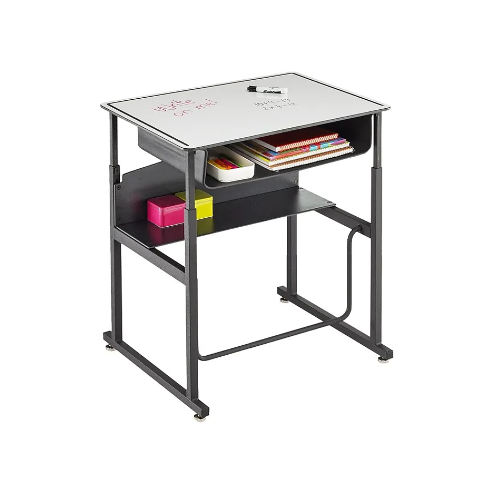 Standing Desks*Safco AlphaBetter 26" - 42" Plastic/Steel Adjustable Desk, White/Black (1204DE)