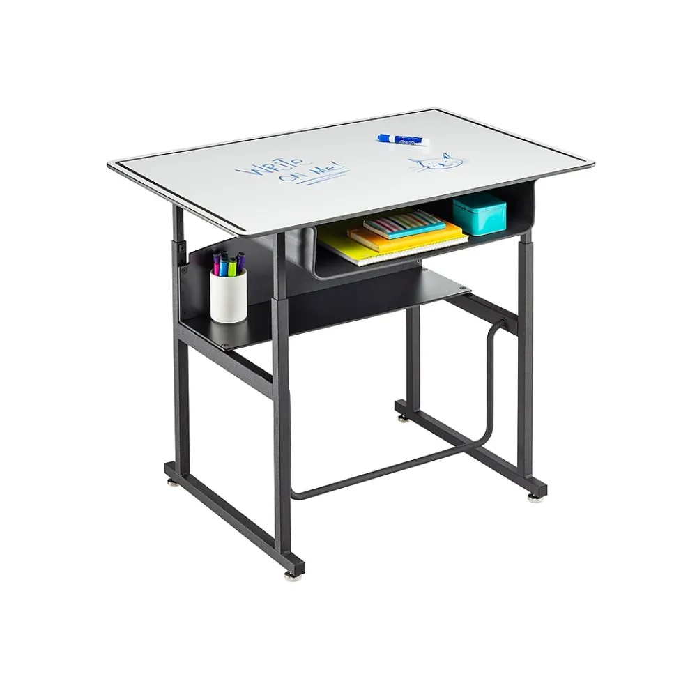 Standing Desks*Safco AlphaBetter 26" - 42" Plastic/Steel Adjustable Desk, White/Black (1209DE)