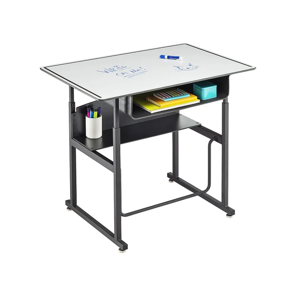 Standing Desks*Safco AlphaBetter 26" - 42" Plastic/Steel Adjustable Desk, White/Black (1209DE)