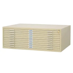 File Cabinets*Safco ® Graphic Arts 10-Drawer Steel Flat File For 30" x 42" Documents, Tropic Sand