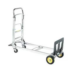 Safco Hide-Away Convertible Truck, 400 lbs., Aluminum/Black (4050)