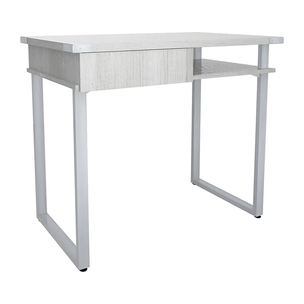 Office Desks*Safco Mirella SOHO 36"W Table Desk with Drawer, White Ash (5512WAH)