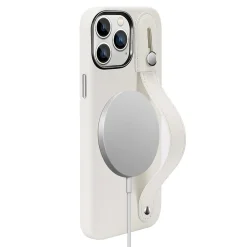 SaharaCase FingerGrip MagSafe Phone Case for iPhone 15 Pro Max, Shock Absorbing, White (CP00479)