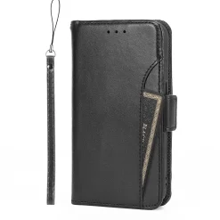 SaharaCase Folio Wallet MagSafe Phone Case for iPhone 15 Pro, Shock Absorbing, Black (CP00467)