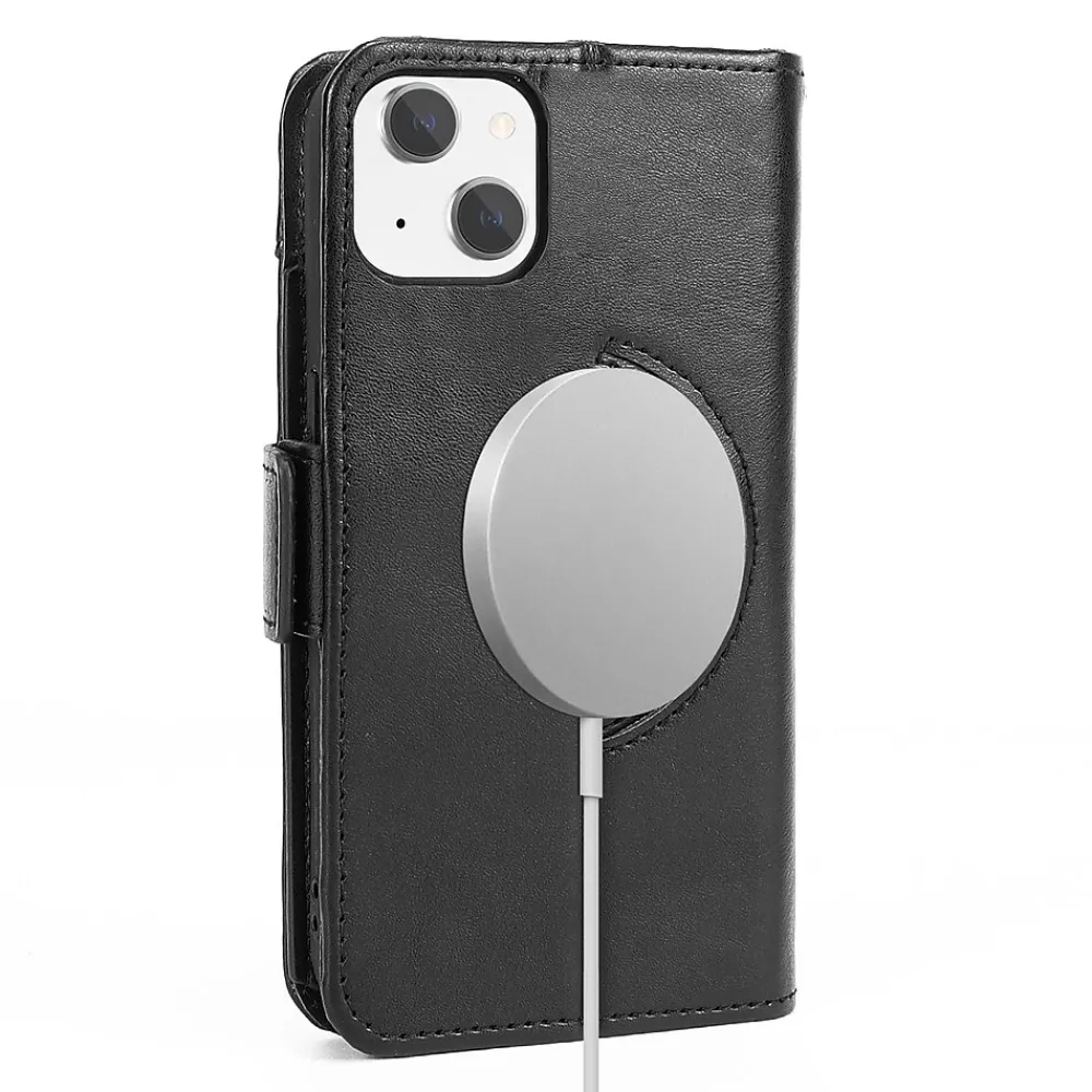 SaharaCase Folio Wallet MagSafe Phone Case for iPhone 15, Shock Absorbing, Black (CP00445)