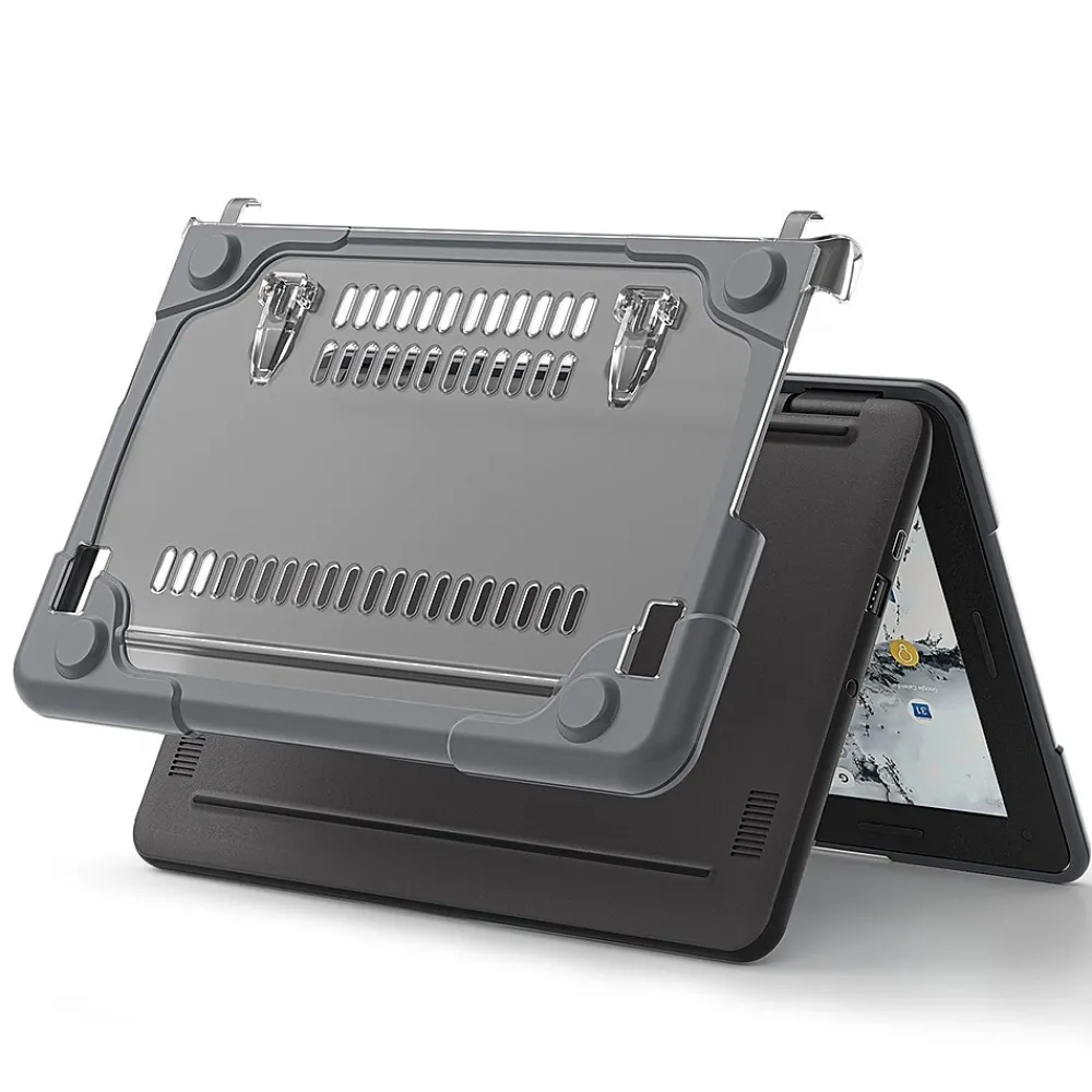 Hard Shell Laptop Case for Dell Chromebook, Gray/Clear (LT00054)<SaharaCase Clearance
