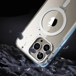 SaharaCase Hybrid-Flex Kickstand MagSafe Phone Case for iPhone 15 Pro, Shock Absorbing, Clear (CP00460)