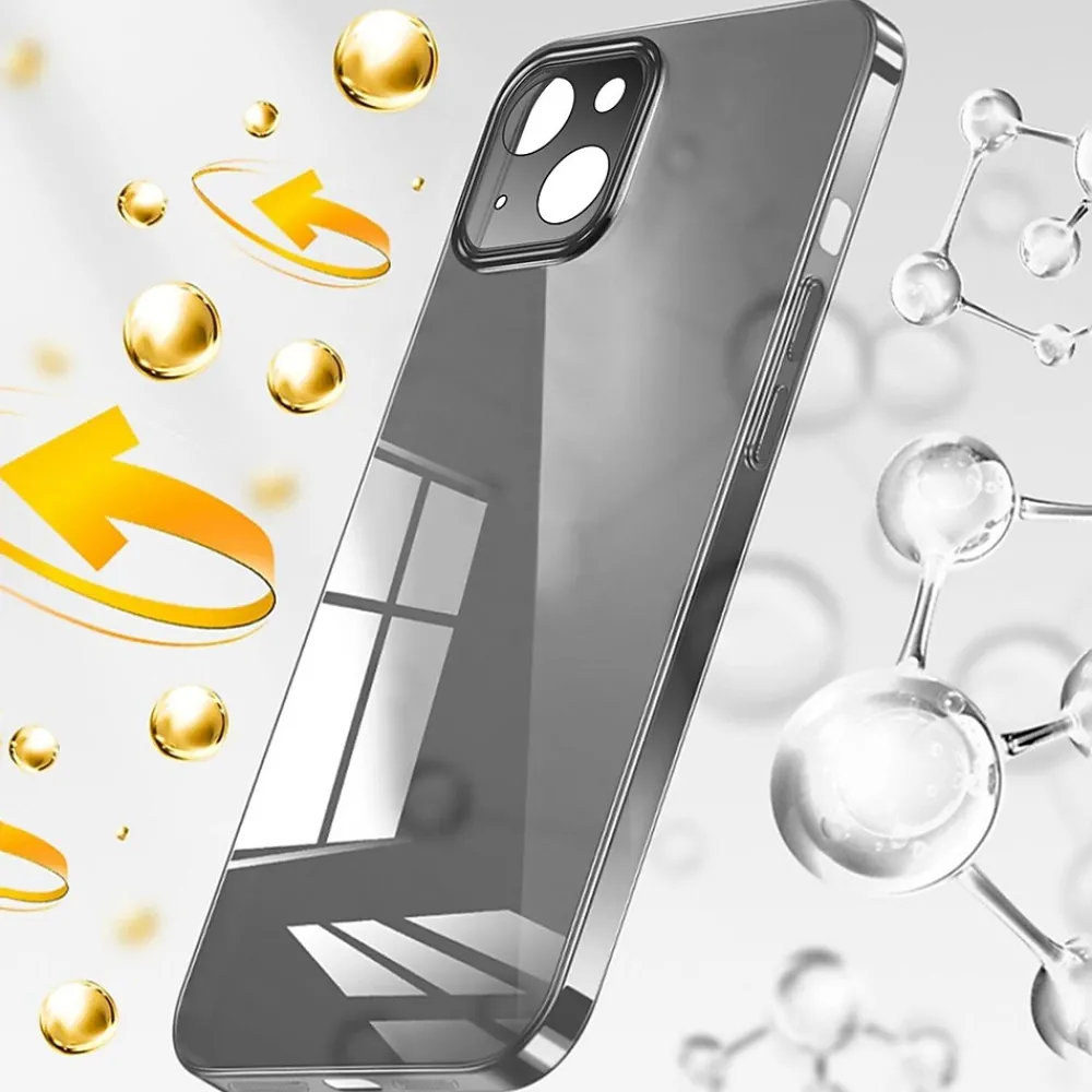 SaharaCase Hybrid-Flex Ultra Thin MagSafe Phone Case for iPhone 15, Shock Absorbing, Black (CP00440)
