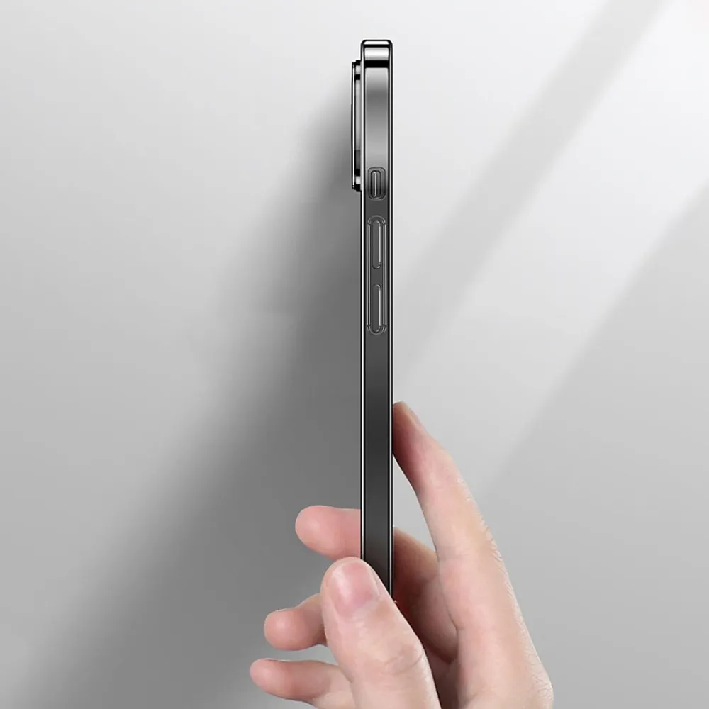 SaharaCase Hybrid-Flex Ultra Thin MagSafe Phone Case for iPhone 15, Shock Absorbing, Black (CP00440)