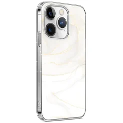 SaharaCase MagSafe Phone Case for iPhone 15 Pro Max, Shock Absorbing, White Marble (CP00476)
