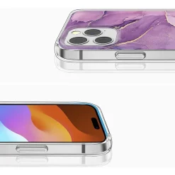 SaharaCase MagSafe Phone Case for iPhone 15 Pro Max, Shock Absorbing, Purple Marble (CP00474)