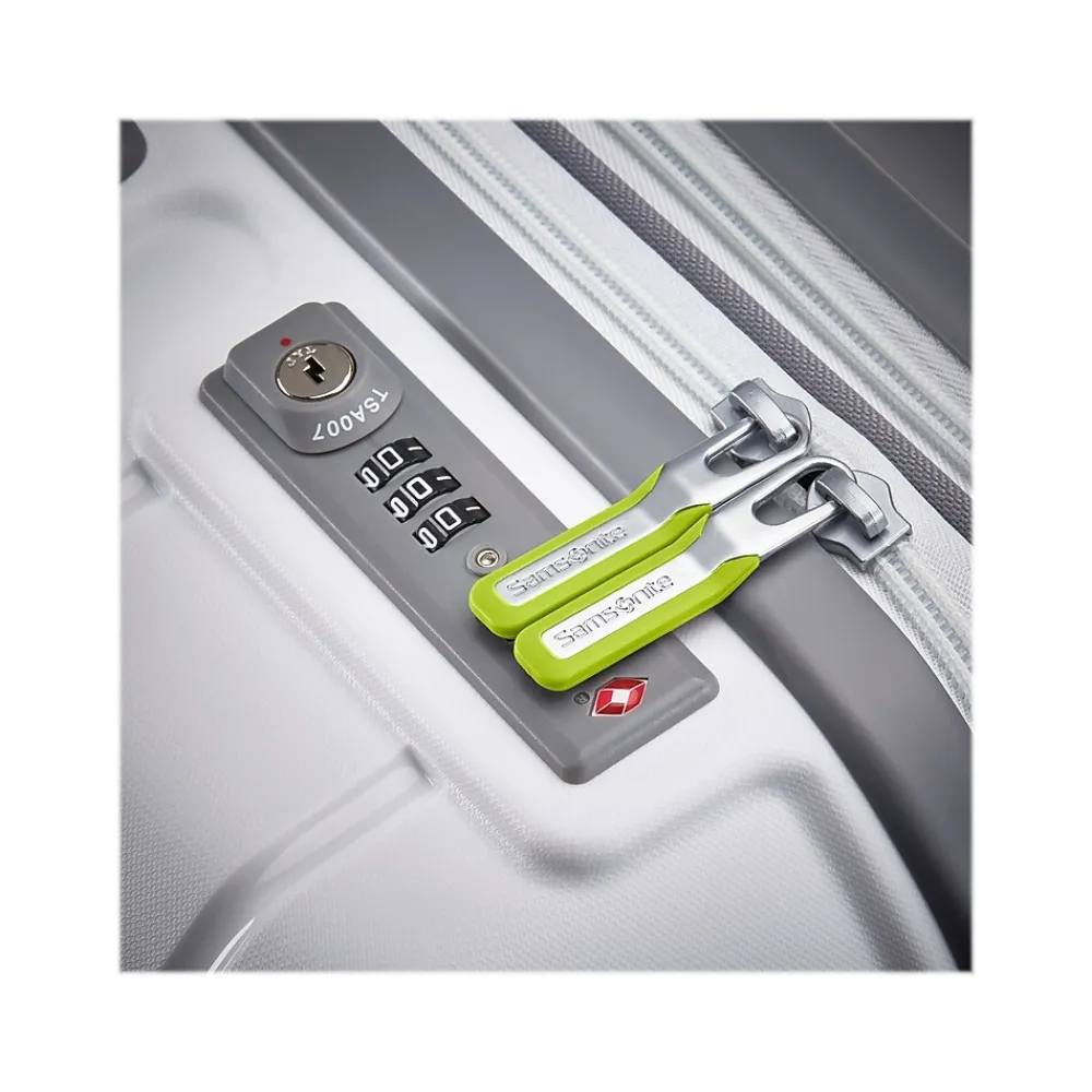 Freeform 21.25" Hardside Carry-On Suitcase, 4-Wheeled Spinner, TSA Checkpoint Friendly, White/Gray (78255-4744)<Samsonite Online