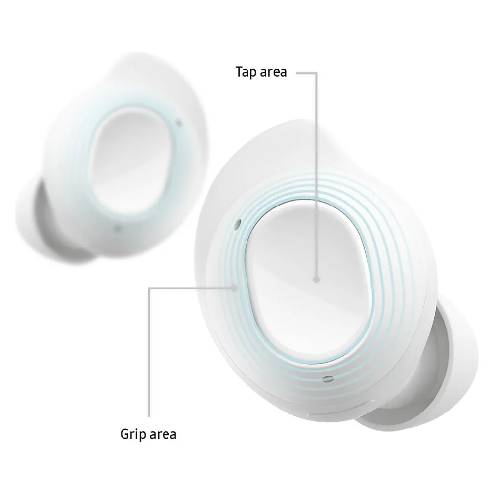 Discount Samsung Galaxy Buds FE Wireless Active Noise Canceling Bluetooth Stereo Earbuds, White (SM-R400NZWAXAR)