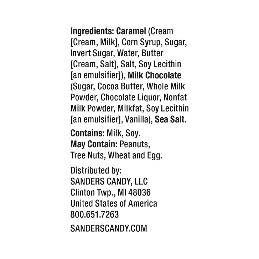 Sanders Small Batch Wonders Milk Chocolate Sea Salt Caramels, 18 Oz. (30986)