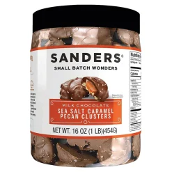 Sanders Small Batch Wonders Milk Chocolate Sea Salt Caramel Pecan Clusters, 16Oz. (30971)