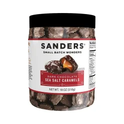 Sanders Small Batch Wonders Dark Chocolate Sea Salt Caramels, 18 Oz. (30987)