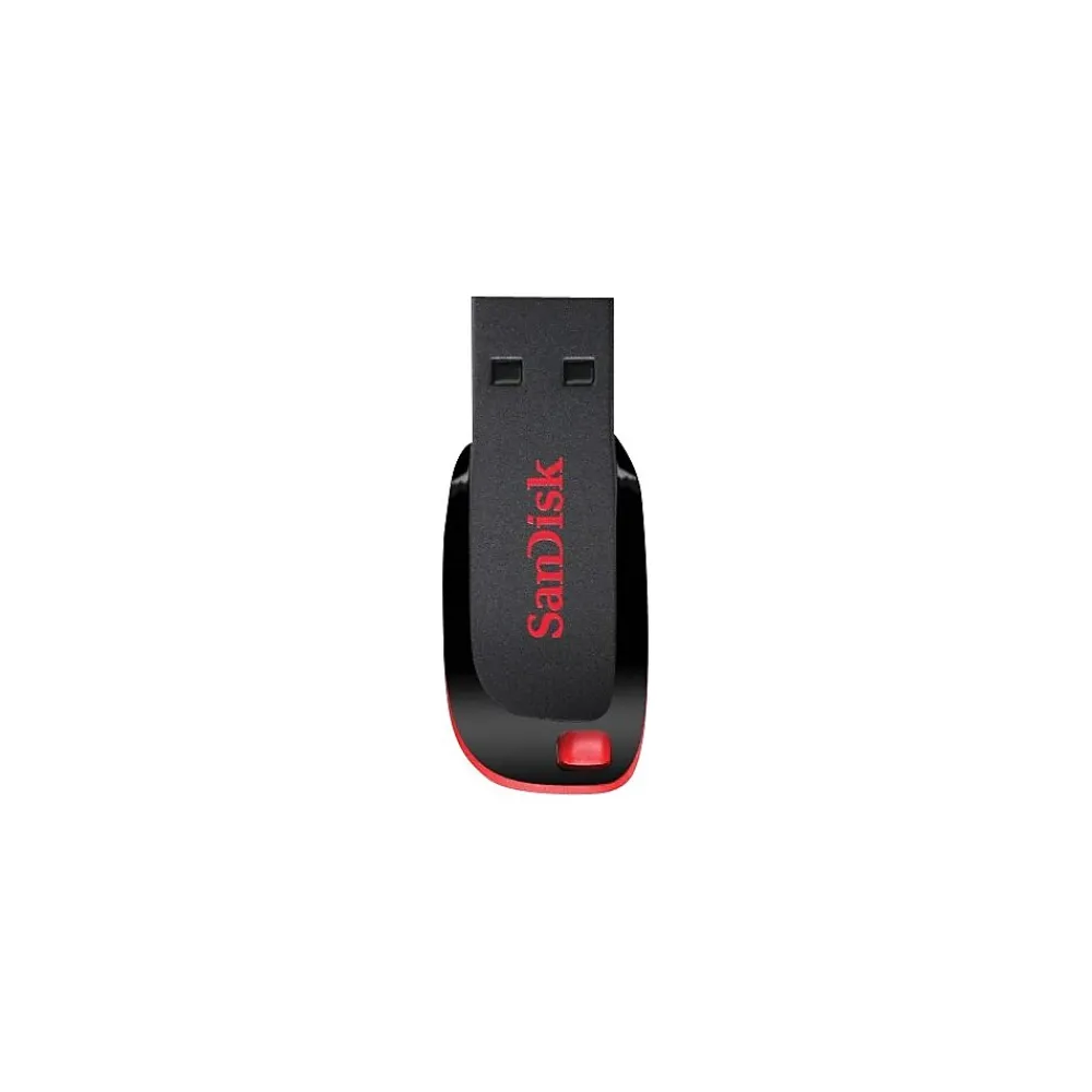 Online SanDisk Cruzer Blade 64GB USB 2.0 Type A Flash Drive, Black/Red (SDCZ50-064G-A46)