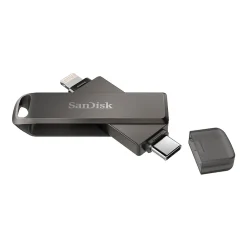 New SanDisk Dual Phone 128GB USB 3.2 Type-C/Lightning Flash Drive, Black (SDIX70N-128G-AG6NE)