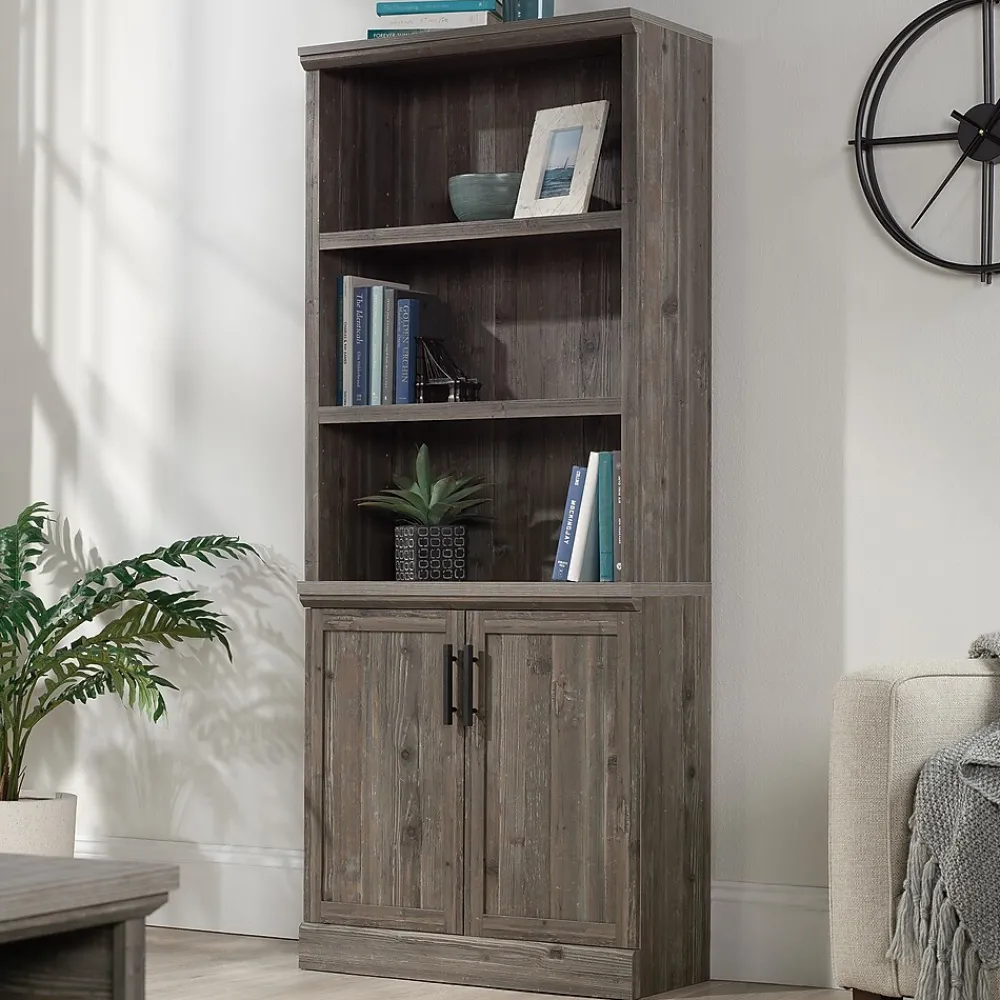 Bookcases*Sauder Aspen Post 71"H 5-Shelf Bookcase, Pebble Pine (433965)