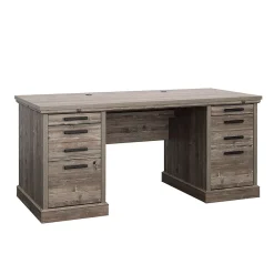 Computer Desks*Sauder Aspen Post 65"W Executive Computer Desk, (433677) Pebble Pine