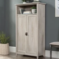 Storage Cabinets*Sauder Edge Water 60"H Storage Cabinet with 5 Shelves, Chalked Chestnut (434766)