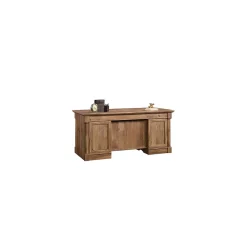Office Desks*Sauder Palladia 65"W Executive Desk, Vintage Oak (420604)