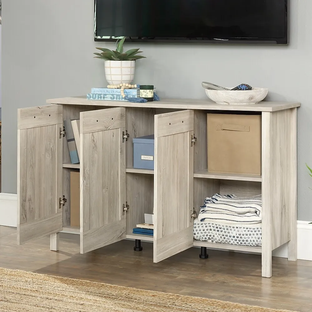 Storage Cabinets*Sauder Select 30"H Storage Cabinet with 4 Shelves, Chalk Oak (433932)