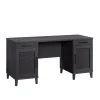 Computer Desks*Sauder Tiffin Line 60"W Double Pedestal Desk, Raven Oak (433266)