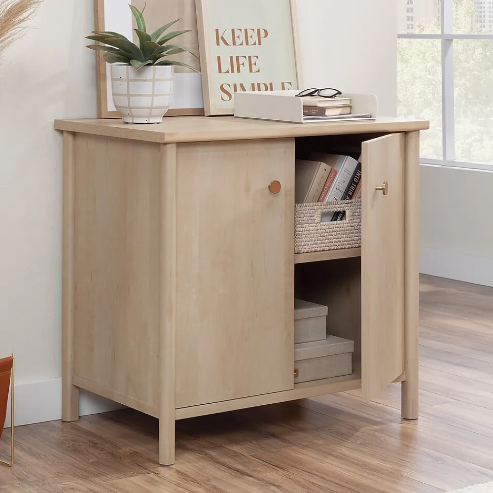 Storage Cabinets*Sauder Whitaker Point 30"H Storage Cabinet with 2 Shelves, Natural Maple (429373)