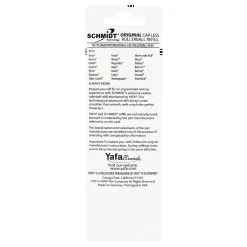 Pens|Schmidt Ink Schmidt P8120 Short Capless Rollerball Refill, Broad, Blue, 2 Pack (SC58134)
