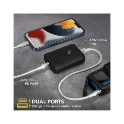 GoBat USB Dual-Port Power Bank, 10000mAh, Black (PB10PD-SP)<scosche New