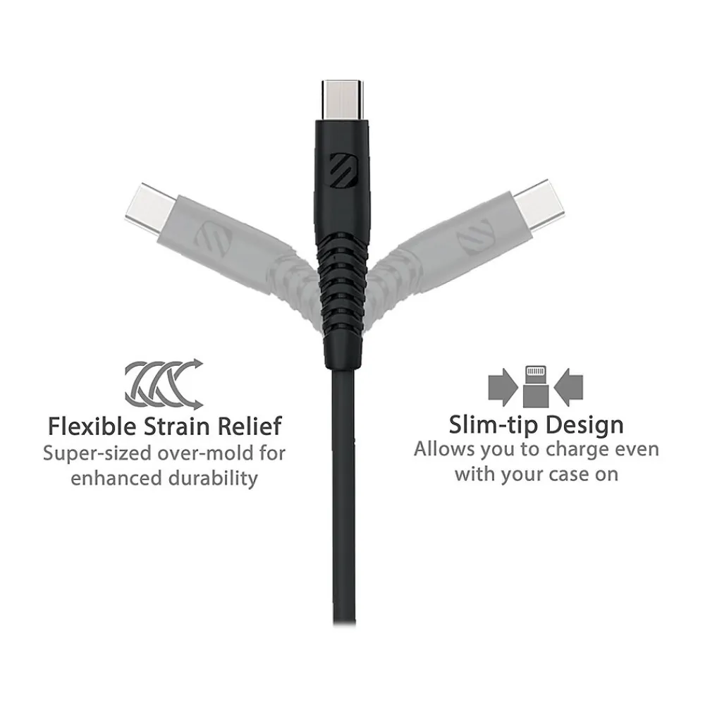 SyncAble 10' USB A Male/C Male, Black (HDCA210)<scosche New