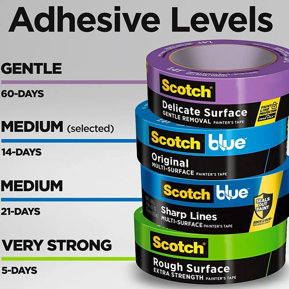 Discount Scotch Blue Painter's Masking Tape, Blue, 3" Core, 1" x 60yds. (2090)