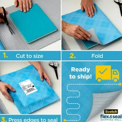 Hot Scotch ™ Flex & Seal Shipping Roll Self-Sealing Padded Mailer, 15