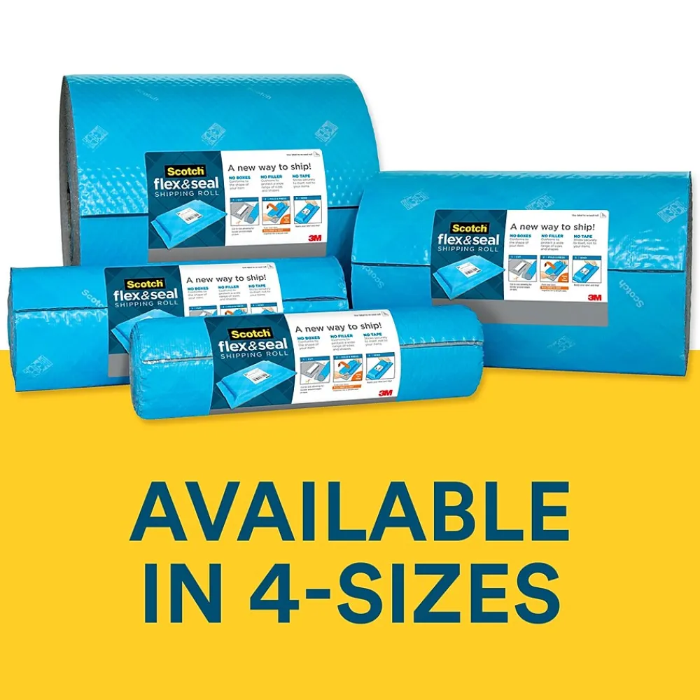 Hot Scotch ™ Flex & Seal Shipping Roll Self-Sealing Padded Mailer, 15" x 200', Blue (FS-15200)