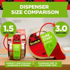 Outlet Scotch Sure-Start Packing Tape with Dispenser, 1.88