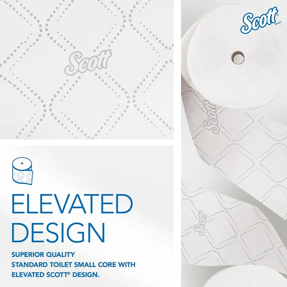 Pro 2-Ply Small Core Standard Toilet Paper, White, 1100 Sheets/Roll, 36 Rolls/Carton (47305)<Scott Outlet
