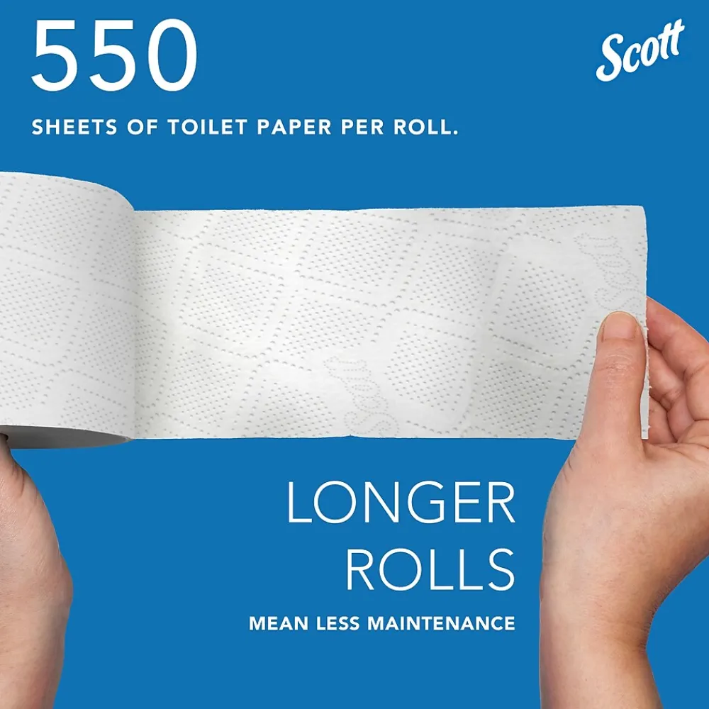 Professional Toilet Paper, 2-Ply, White, 550 Sheets/Roll, 40 Rolls/Carton (48040)<Scott Discount