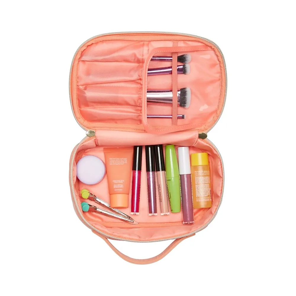 8.5" Polyester Travel Organizer, Coral (A30592)<scunci New