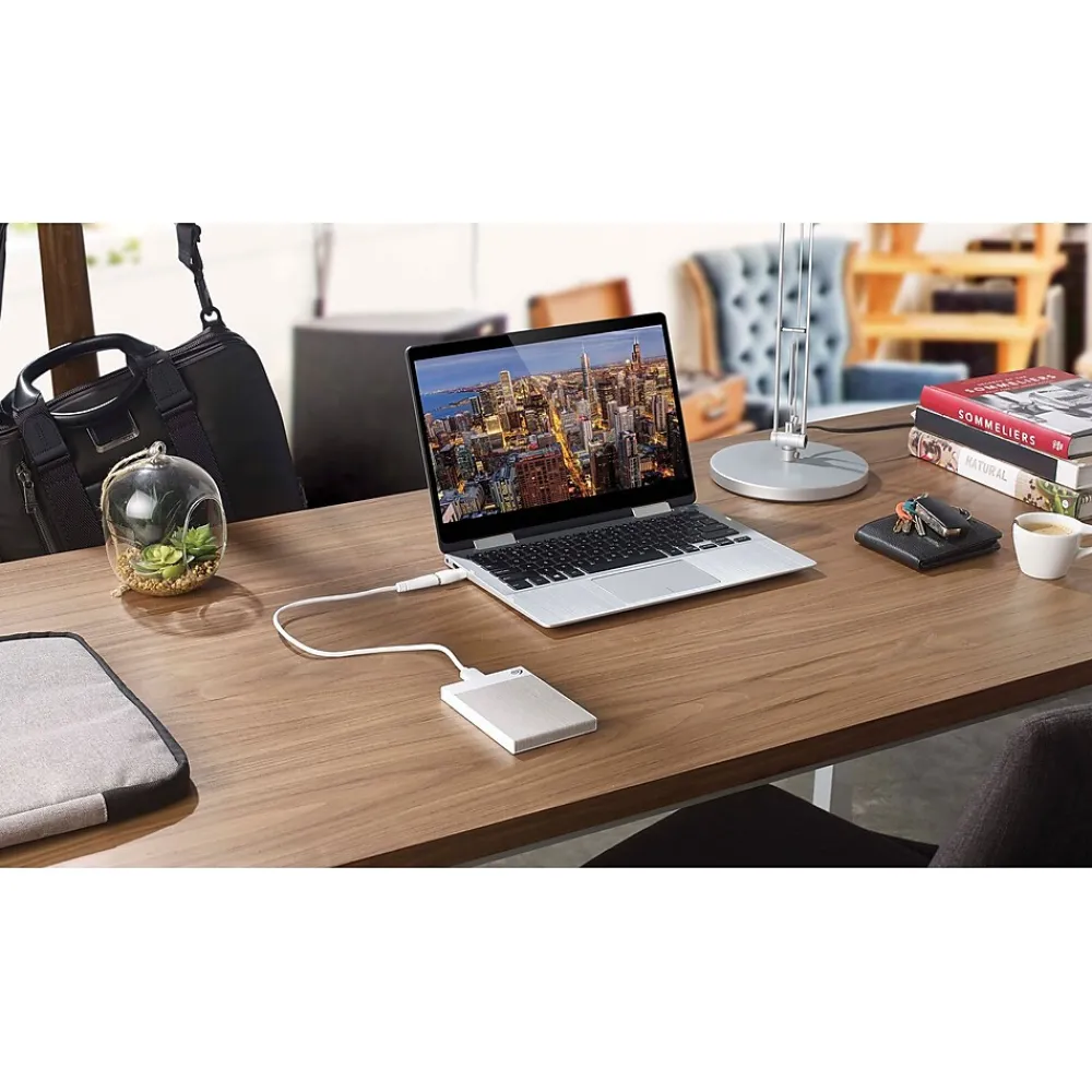 Sale Seagate Ultra Touch 2TB External Hard Drive Portable HDD USB-C and USB 3.0, White (STHH2000402)