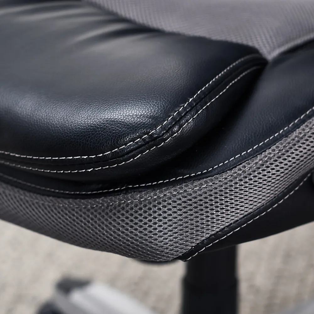 Office Chairs*Serta Amplify Ergonomic Faux Leather/Mesh Swivel Executive Chair, Gray (43673A)