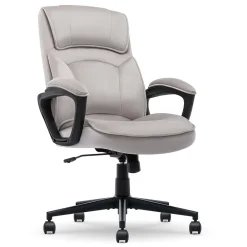 Office Chairs*Serta Comfort Classic Ergonomic Velvet Fabric Swivel Executive Chair, Taupe (CCHR10005B)