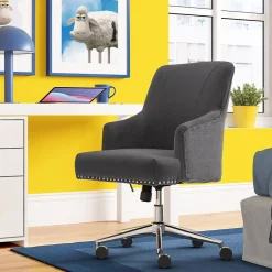 Office Chairs*Serta Style Leighton Fabric Swivel Home Office Chair, Graphite (47925B)