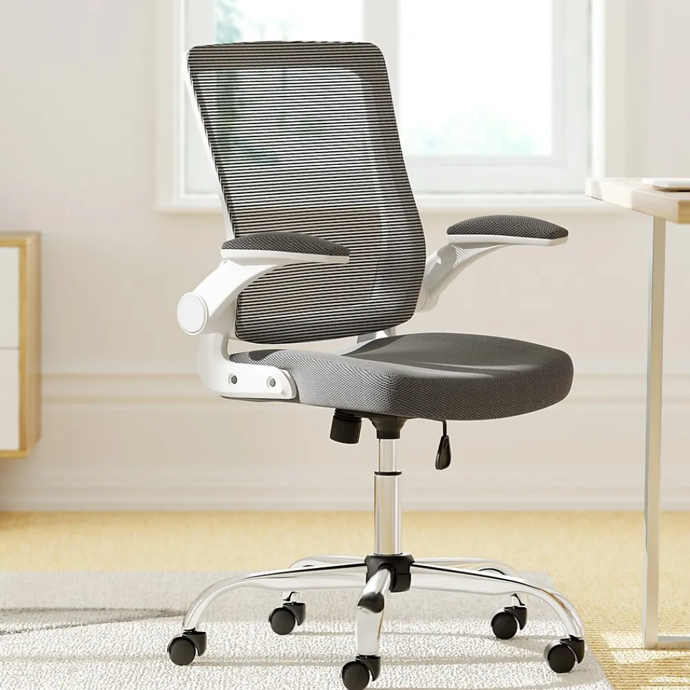 Office Chairs*Serta Works Creativity Mesh Back Polyester Computer and Desk Chair, Gray (CHR10023B)